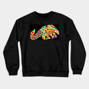 pangolin lovely scaly anteater art in ecopop pattern Crewneck Sweatshirt